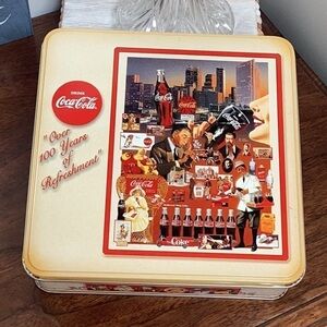 Coca Cola Vintage collector’s Jigsaw Puzzle & Tin "Over 100 Years of Refreshment